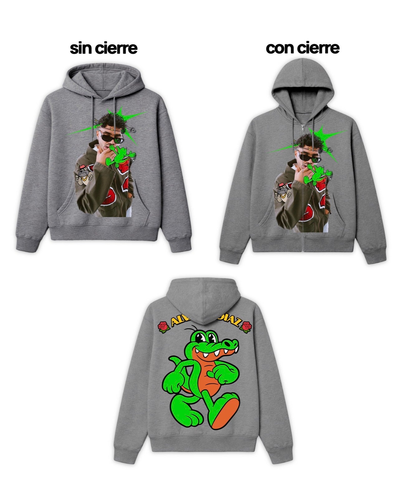 Álvaro Díaz Felicilandia  Hoodie Gris Jaspe