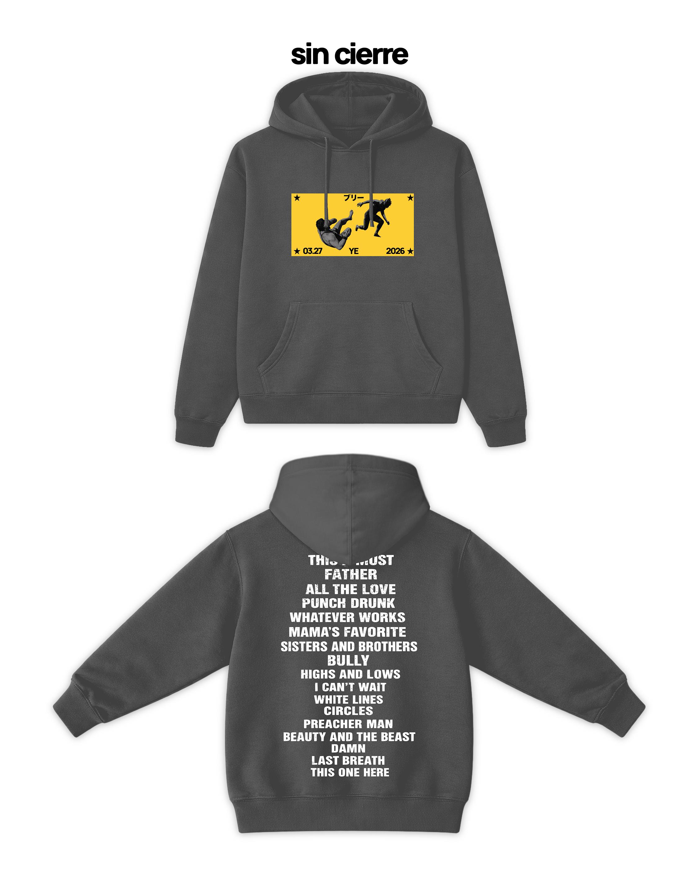 Ye Bully Set List Hoodie