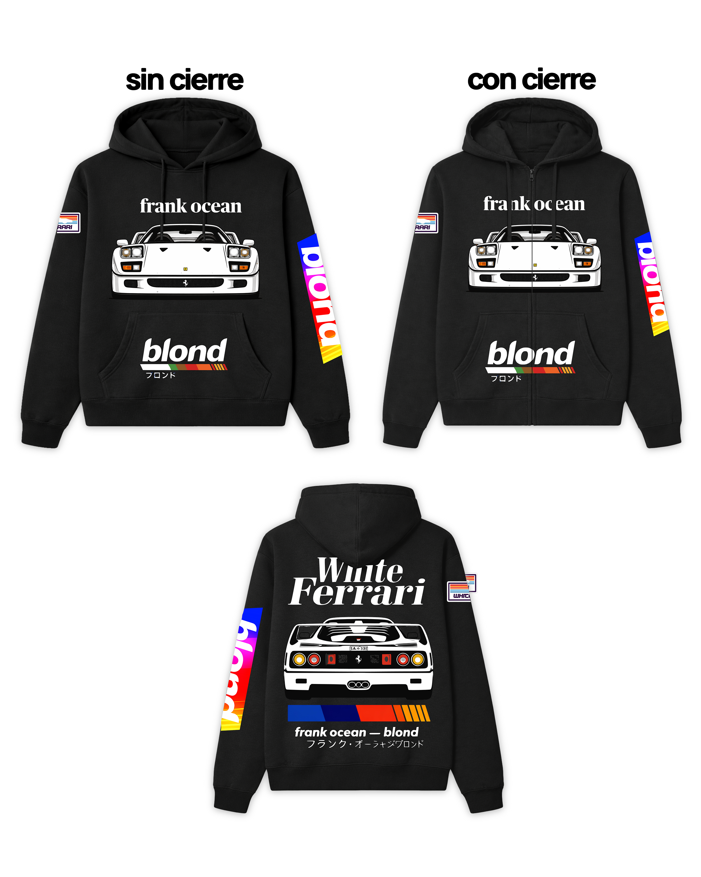 Frank Ocean White Ferrari Hoodie
