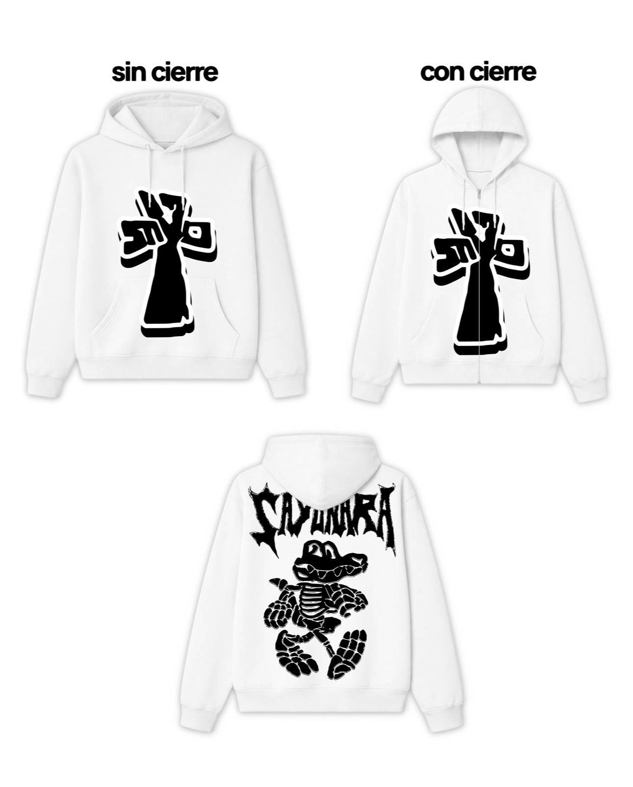 Álvaro Díaz Sayonara Hoodie Blanca
